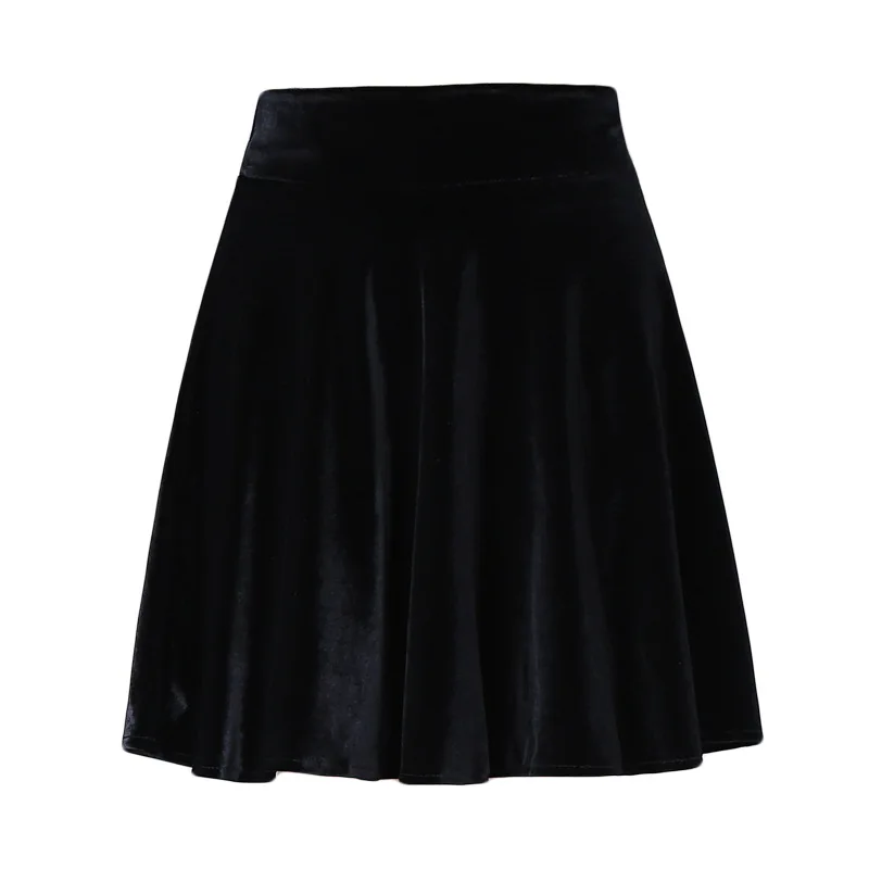 

2021 Korean Edition Spring Summer Woman High Waist Skirt Solid Velvet Slim Fit A Line Skirt Plus Size Elegant Office Lady Skirt