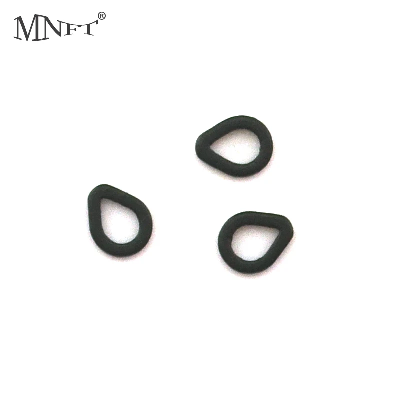 

MNFT 30Pcs Micro Black Carp Fishing Rig Rings Round Oval RIG RINGS Round Oval Tear Drop Hair Rig Micro Ring Hook S M L Sizes