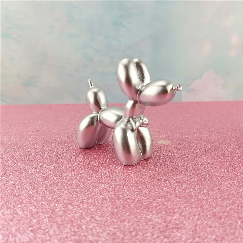 silver Творческий мультфильм шар собака на день рождения украшение торта, выпечки фигурка собаки аксессуары для украшения дома Современные подарки для детей - Цвет: silver