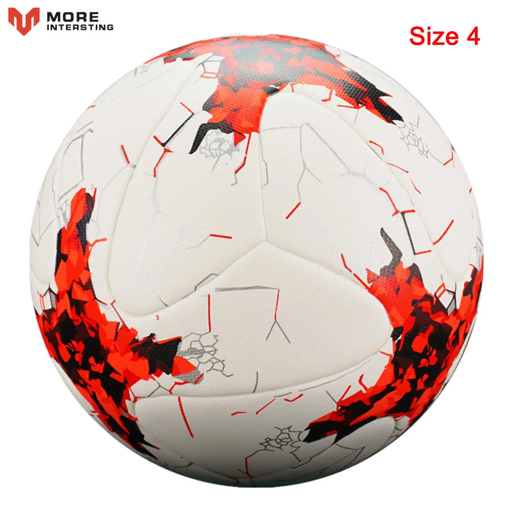 R-Red White Size 4 Российский профессиональный Размер 4 Размер 5 футбол PU бесшовный футбольный мяч цель командный матч тренировочные мячи Лига futbol bola - Цвет: R-Red White Size 4