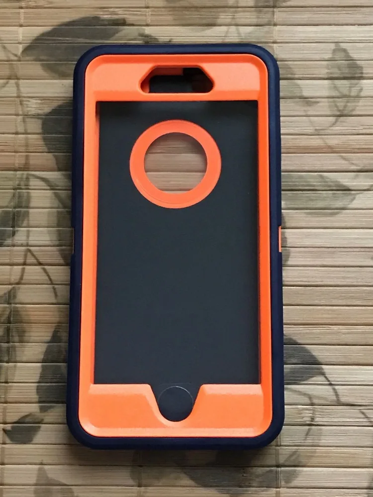 orange black 3 в 1 резиновый Гибридный тяжелый защитный противоударный чехол с полным покрытием для iPhone X XS Max XR 6 6S 7 8 Plus 5 5S SE 11 Pro Max - Цвет: orange black