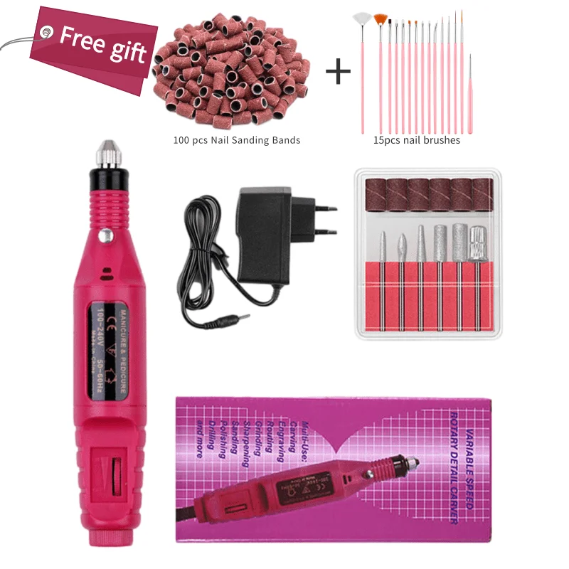 1 комплект профессиональный электрический Фрезер для ногтей сверлильный станок