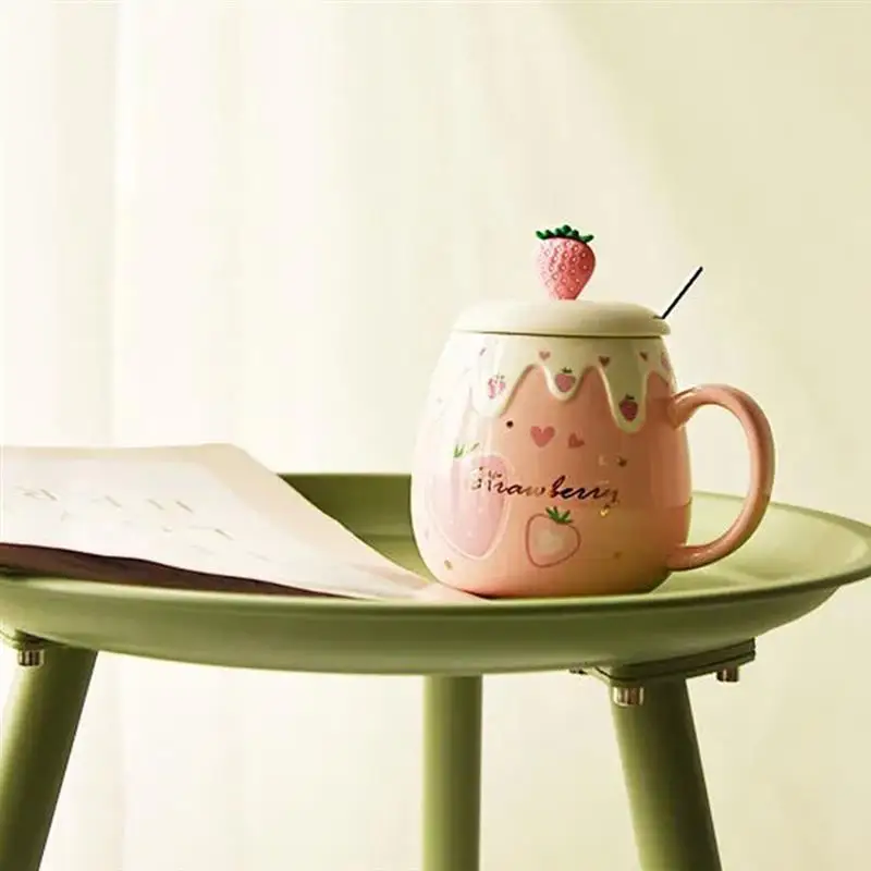 Кружка Керамическая с крышкой 400 мл | Дом и сад