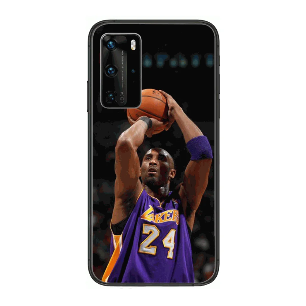 

Jersey number 24 basketball Bryant Phone Case For Huawei P 40 30 20 10 Lite Smart Z Pro Black Etui Coque Painting Hoesjes comi