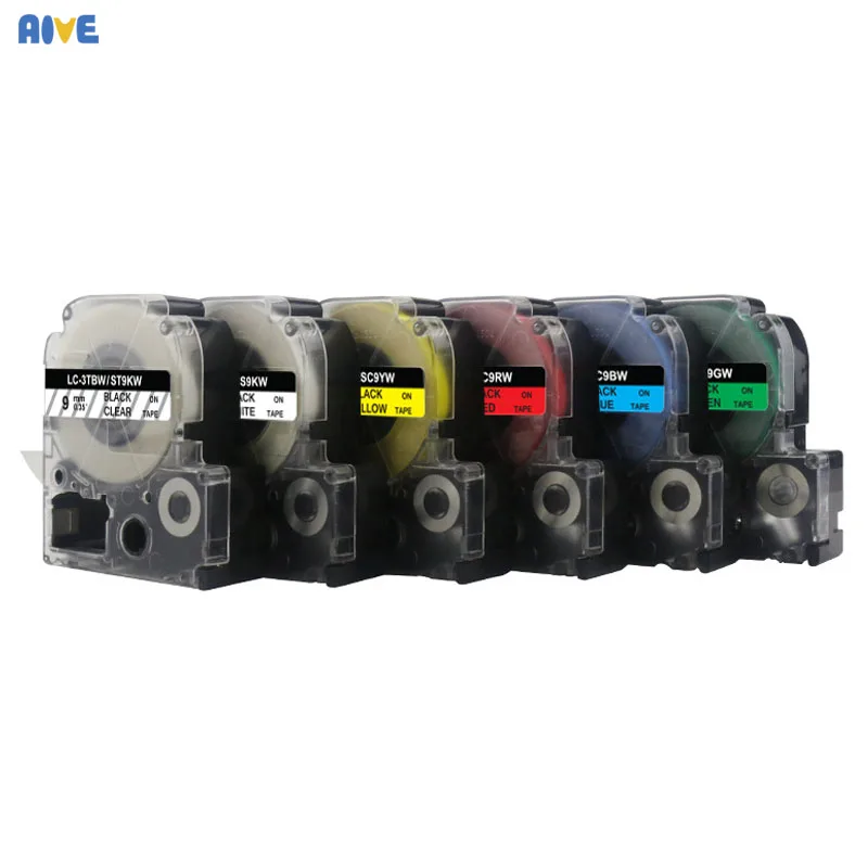 Аиве 9 мм ярлык SS9KW совместимый для EPSON LW 300 400 600P 1000 LC 3WBN kingjim SR530C SR550C принтер печати