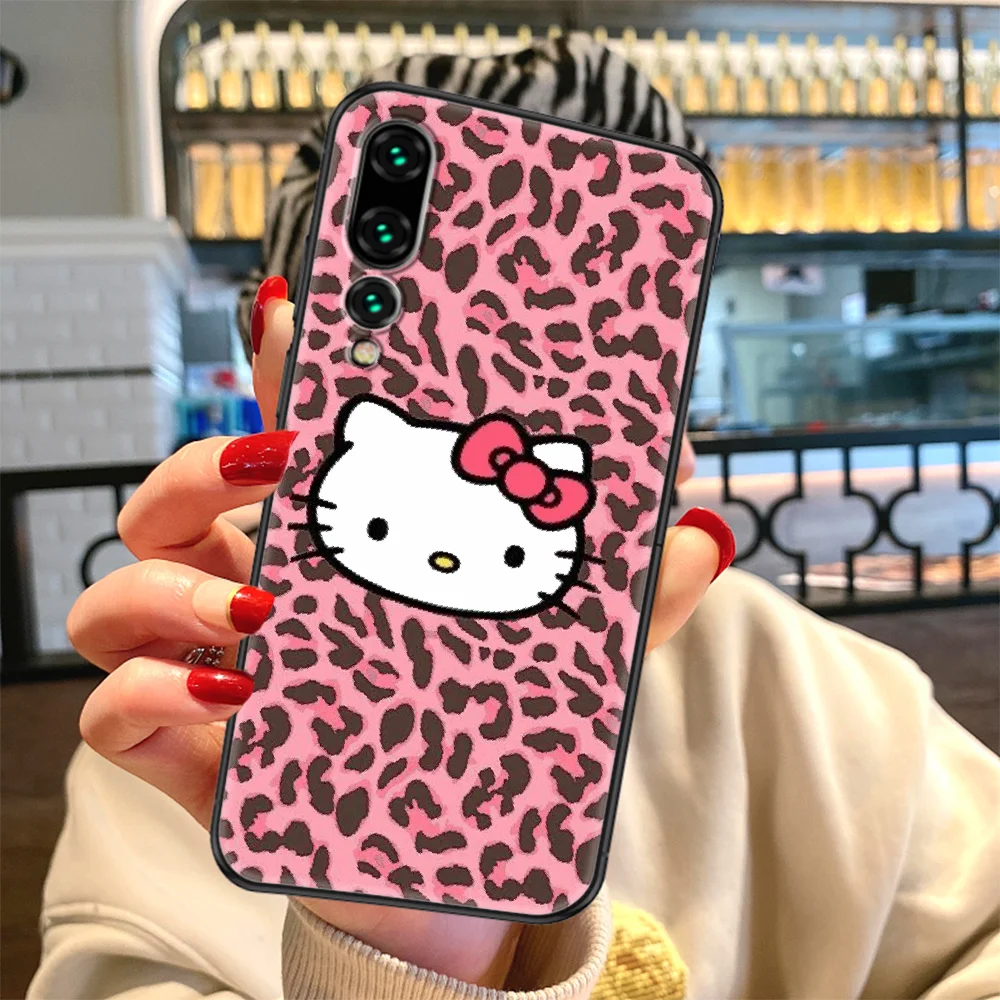 

Cute kitties Girls Cartoon Phone case For Huawei P Mate P10 P20 P30 P40 10 20 Smart Z Pro Lite 2019 black soft Etui tpu