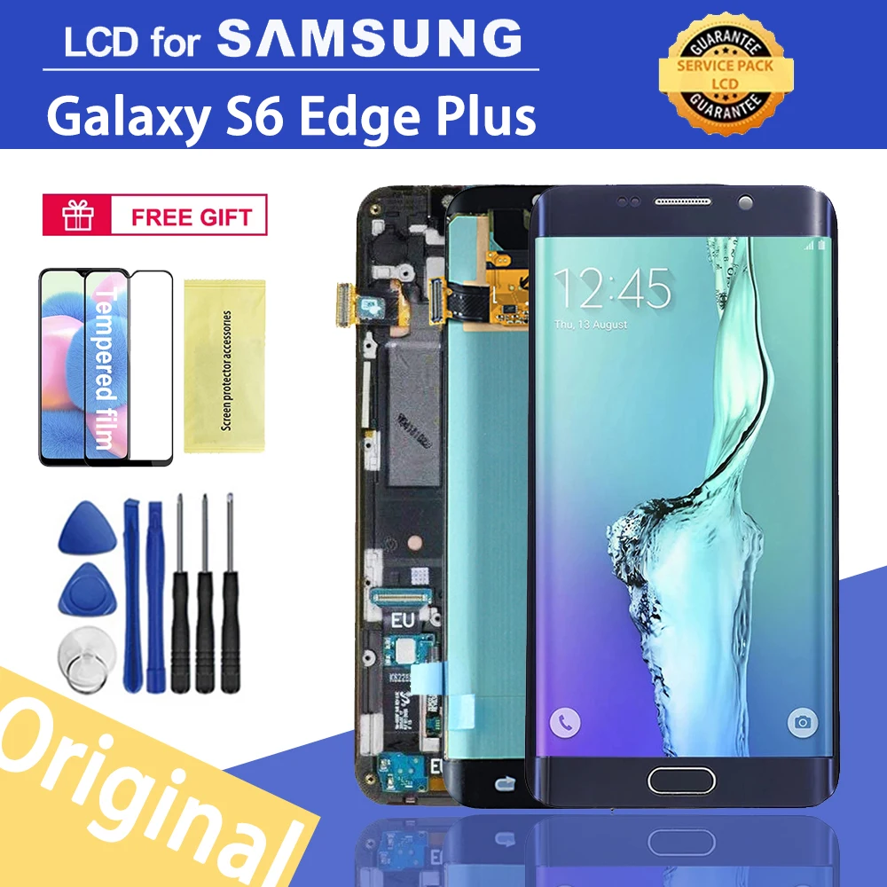 5.5“ Origina Display For Samsung Galaxy S6 Edge Plus LCD Screen Touch Digitizer Assembly For Galaxy S6 EDGE+ G928 LCD Display