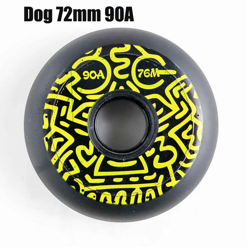 Dog 72mm 90A 4 шт. качественные PU раздвижные колеса для роликовых коньков использовать для роликовых коньков скутер скейтборд колеса 85A 83A 90A 72 76 80 мм дропшиппинг - Цвет: Dog 72mm 90A