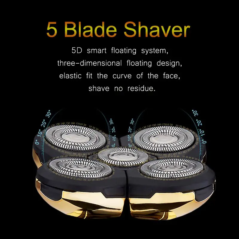 

Rechargeable Electric Shaver Whole Body Washing 5D Floating Head Men Shaving Machine Waterproof Electric Razor D42