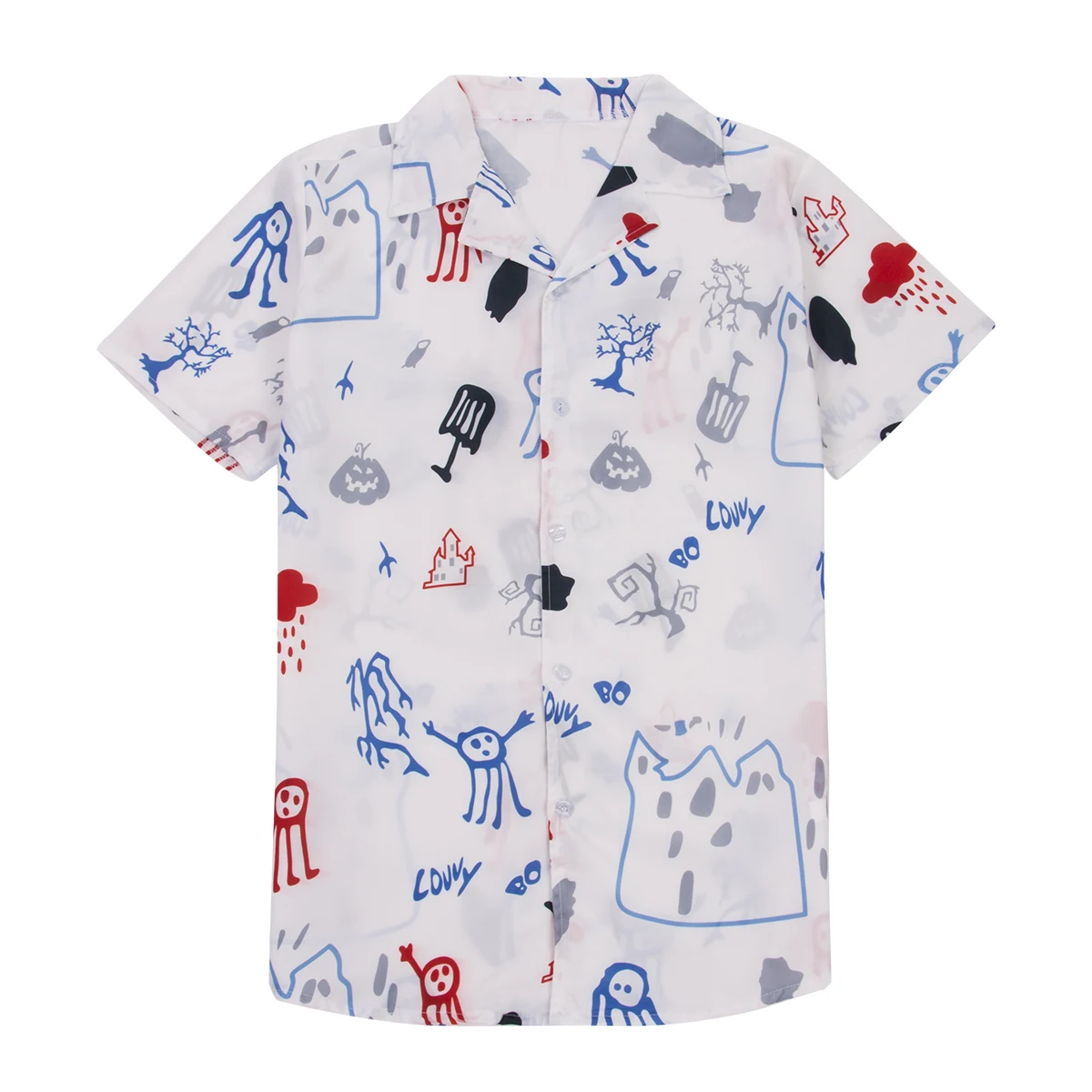 

Men Summer Casual Shirt Tree Printing Short Sleeve Shirts Blouse Breathable Lapel Top Clothes Casual Floral Beach Shirts For Men