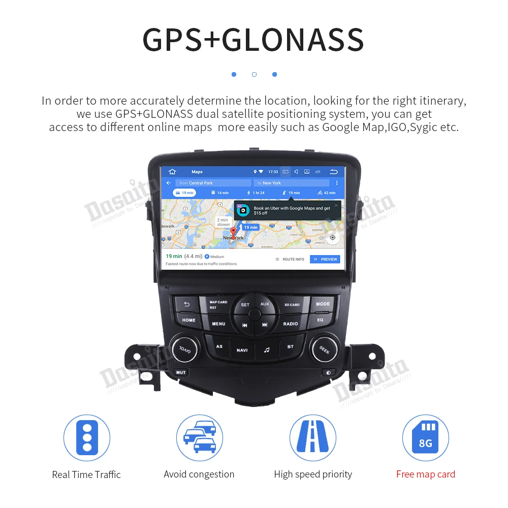 " Android 9,0 Восьмиядерный 4 Гб ОЗУ 32 Гб ПЗУ для Chevrolet Cruze 2008 2009 2010 2011 Автомобильный bluetooth 2 din gps навигатор система