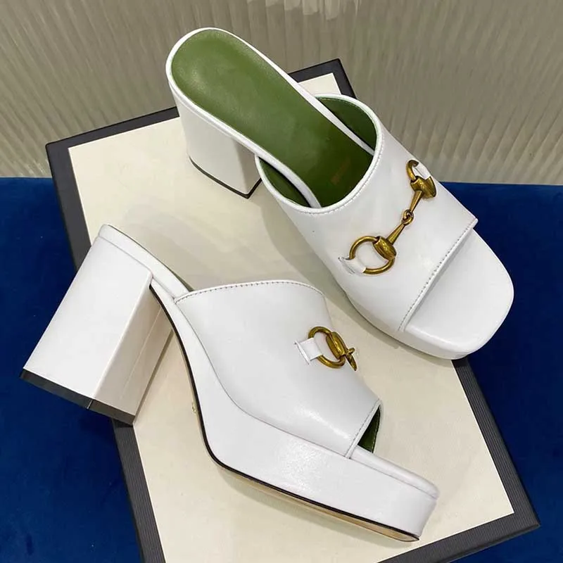 

Ollymurs New Fashion Womens Platform Slide Slipper Leather High Block Heel Sexy Ankle Strap Summer Sandal