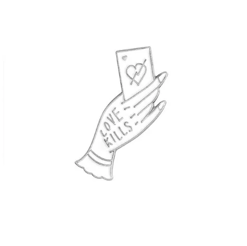 Брошь в стиле панк темно-ведьмы дьявола черепа магический шар скелет эмаль