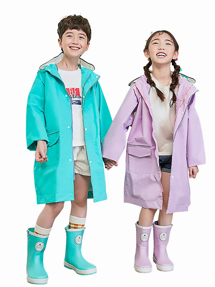 Enlarge Waterproof Nylon Jacket Raincoat Women Kids Outdoor Raincoat Stylish Reusable Cartoon Capa De Chuva Infantil Rain Gear JJ60YY