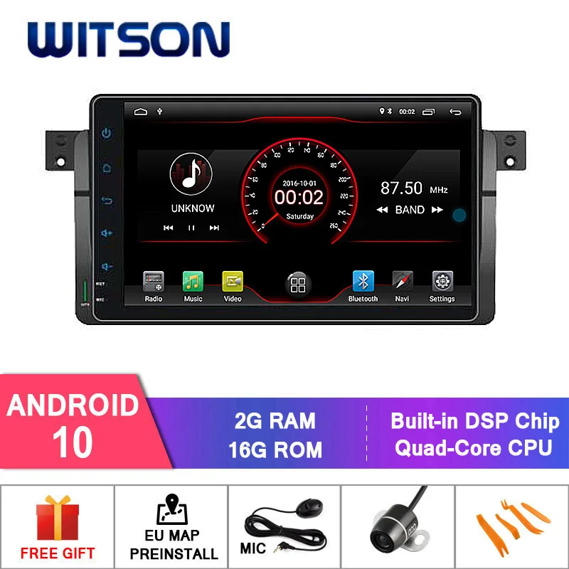WITSON 9 ''Android 10 0 для BMW E46 X3 Z3 Z4 Автомобильный DVD Радио 4 ГБ ОЗУ + 64 Гб FLASH 8 Octa Core STEREO
