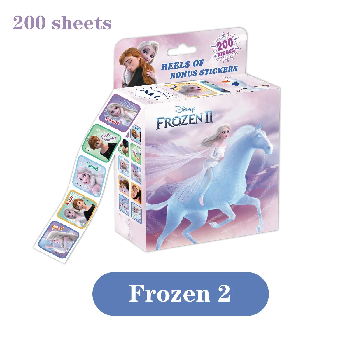 

Frozen 2 Disney Girls Elsa Anna Princess Makeup Toys Nail Stickers Sophia Minnie Snow White For Decoration Kid Removable Sticker