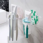 Стеллаж Бритва для зубных щеток для зубной пасты в ванной, бытовой, на присоске, простой монтаж