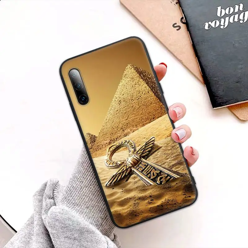 

Egypt Nefertiti Anubis Ankh Black Silicone Phone Case Cover For Redmi S2 4X 5 5A Plus 6 6A 7 7A 8 8A 9 9A