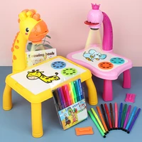 childrens toy led projector art drawing table kid painting board arts and crafts projection educational learning toy paint tool