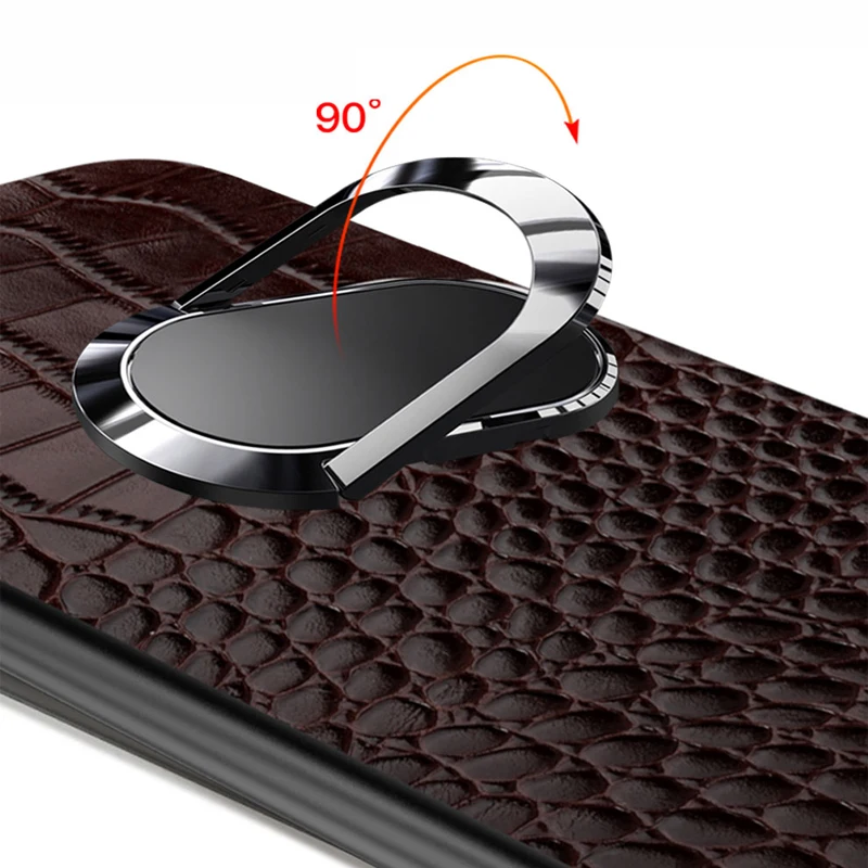 genuine leather phone case for samsung galaxy note 10 9 plus a50 a70 a51 s20 ultra s10 s7 s8 s9 plus magnetic kickstand cover free global shipping