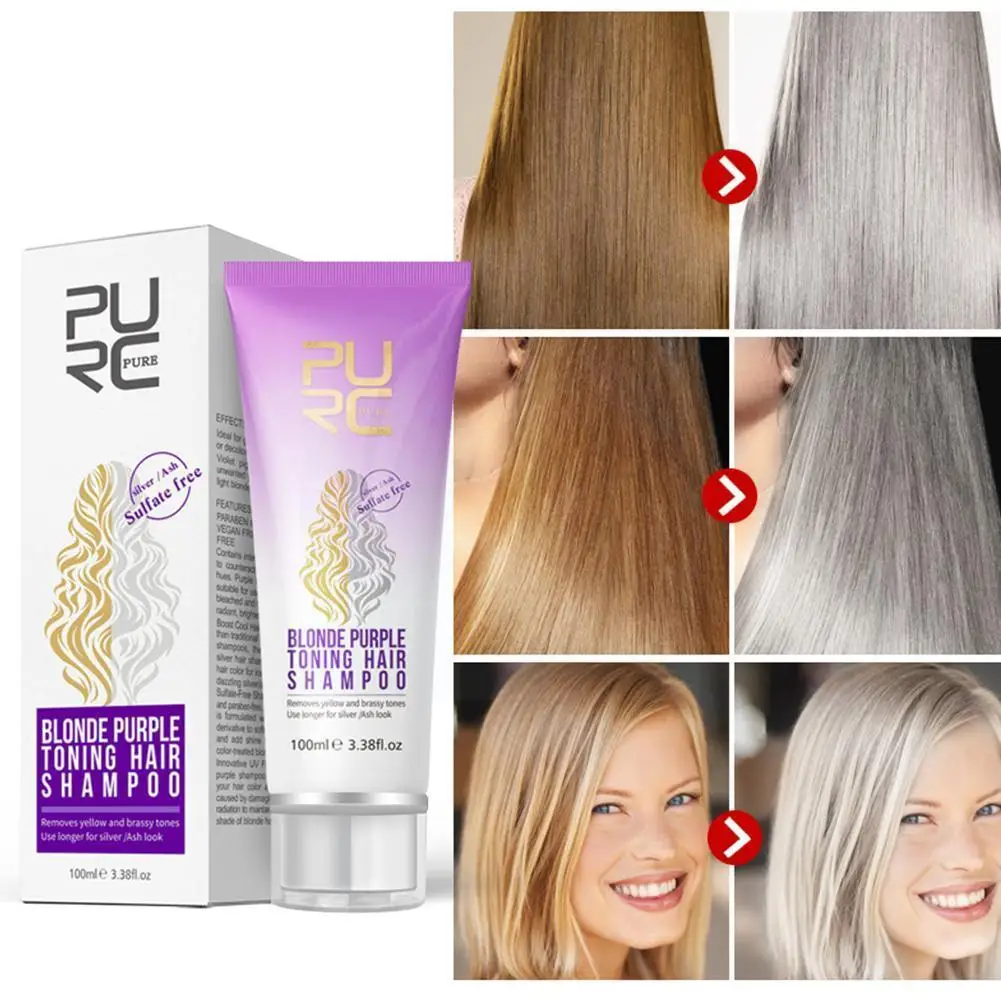 

100ml Purple Shampoo Hair Yellowing Bleaching And Fading Agent Z5J2