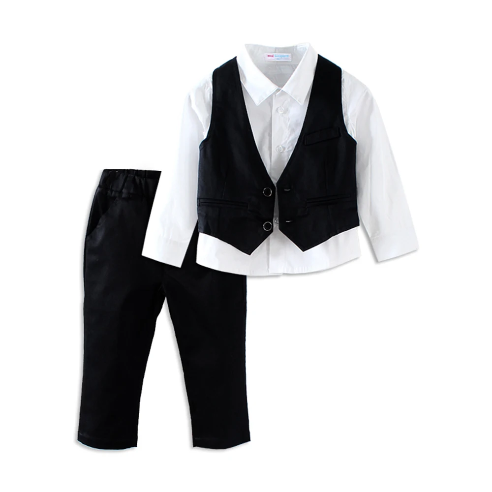 LittleSpring/свадебные костюмы для маленьких мальчиков Смокинг Формальный отложной