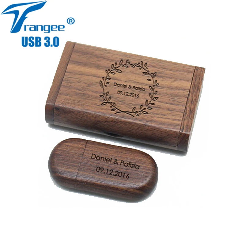 Trangee 10 шт./лот USB 3 0 флэш накопитель овальной формы орехового цвета 8 ГБ 16 32 64 Гб 128