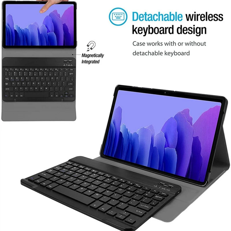 

Bluetooth Keyboard + Protective Cover for Samsung Galaxy Tab A7 10.4in (2020) T500 T505 Tablet, Backlit Comfortable