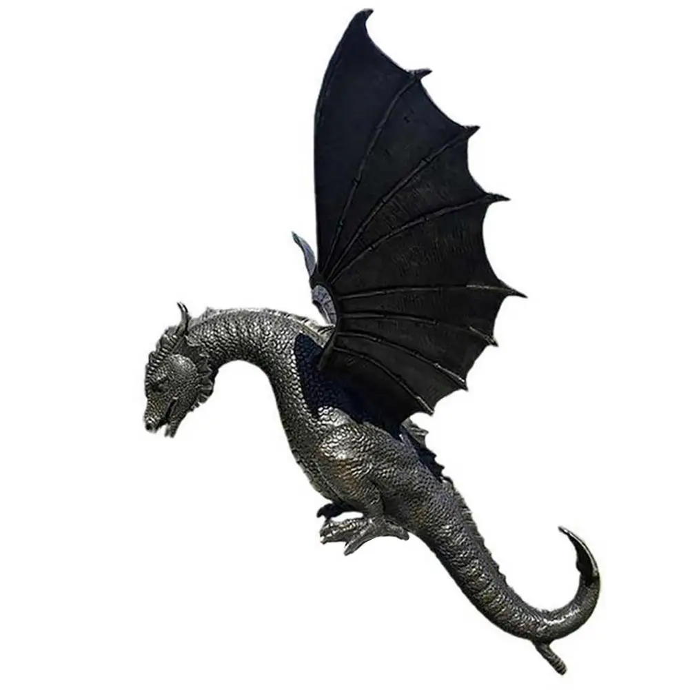 

Garden Resin Flying Dragon Statue Ornament Decoration For Terrace Fountain Center Or Swimming Pool (Will Not Spray Water)