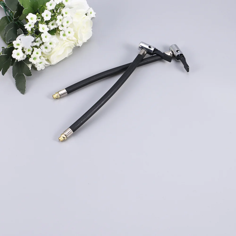 

2pcs Replacement Air Pump Extension Rubber Hose Inflator Tube Pipe Cord (Black)