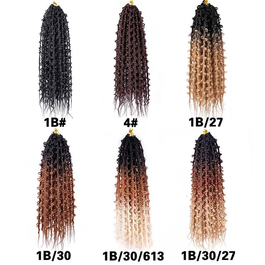 24Inch Jungle Butterfly Faux Locs Box Braids Soft Synthetic Crochet Braiding Hair Extensions Boho Goddess Knotless Pre Looped |