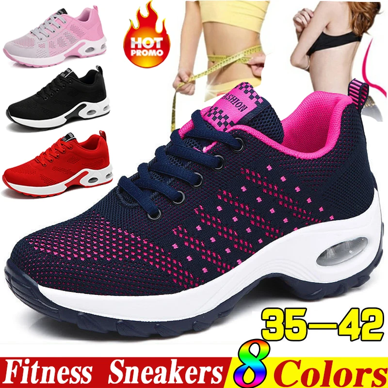 

KAMUCC 2019 Platform Ladies Sneakers Breathable Women Casual Shoes Woman Fashion Height Increasing Sports Shoes Plus Size 35-42