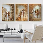 Романтические элегантные ретро постеры и принты для пар женщин пар улица Парижа возлюбленные Холст Искусство Настенная живопись для гостиной роспись Декор