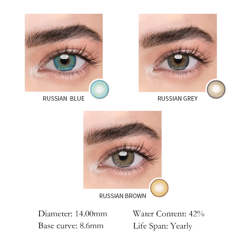 1 pair colored contact lenses for eyes with prescription russian series lenses for myopia yearly blue contacts with correction free global shipping