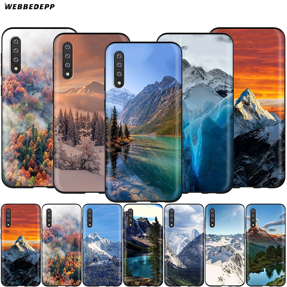 Webbedepp чехол с изображением заснеженного горного Пейзажа для Samsung Galaxy S7 S8 S9 S10 Plus Edge