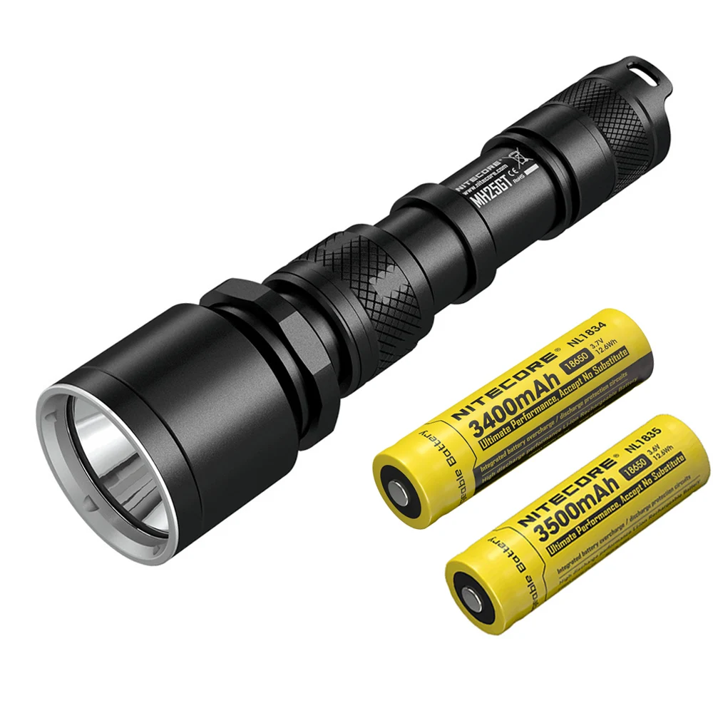 NITECORE MH25GT тактический фонарик USB Непосредственно Зарядка CREE XP-L HI V3 max 1000LM луч бросок 452 м Открытый спортивный факел - Испускаемый цвет: MH25GT NL1834 1835