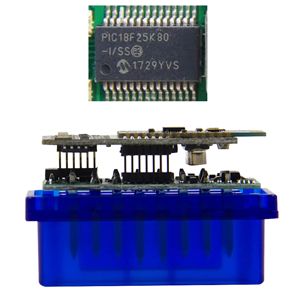 Автомобильный диагностический инструмент ELM327 Mini Bluetooth V1.5 PIC18F25K80 OBD2 ELM 327 v1.5 для