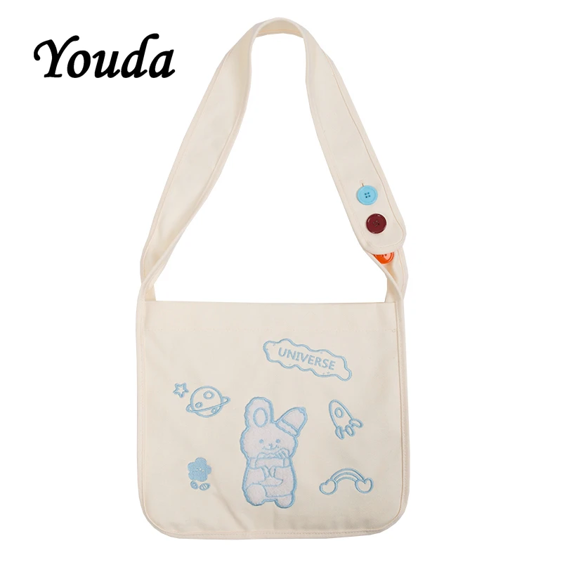 Youda Оригинальные Классические женские сумки через плечо холщовые дизайнерские