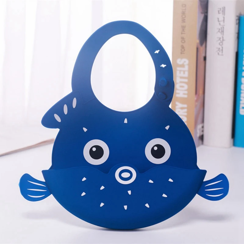 DL Детские Силиконовые Водонепроницаемые нагрудники мультфильм Животные полотенце для кормления кнопки нагрудник мягкие впитывающие фартуки - Цвет: DL