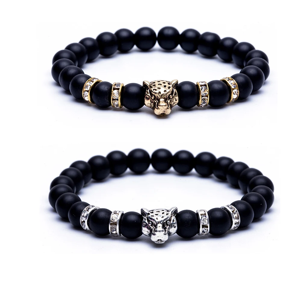 Модный Леопардовый Браслет с бусинами подвеска на удачу классический браслет из