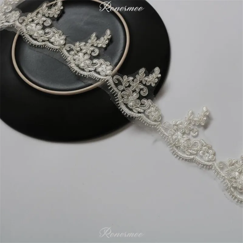 5 м Новое поступление ткань цвета слоновой кости полиэстер Цветочная