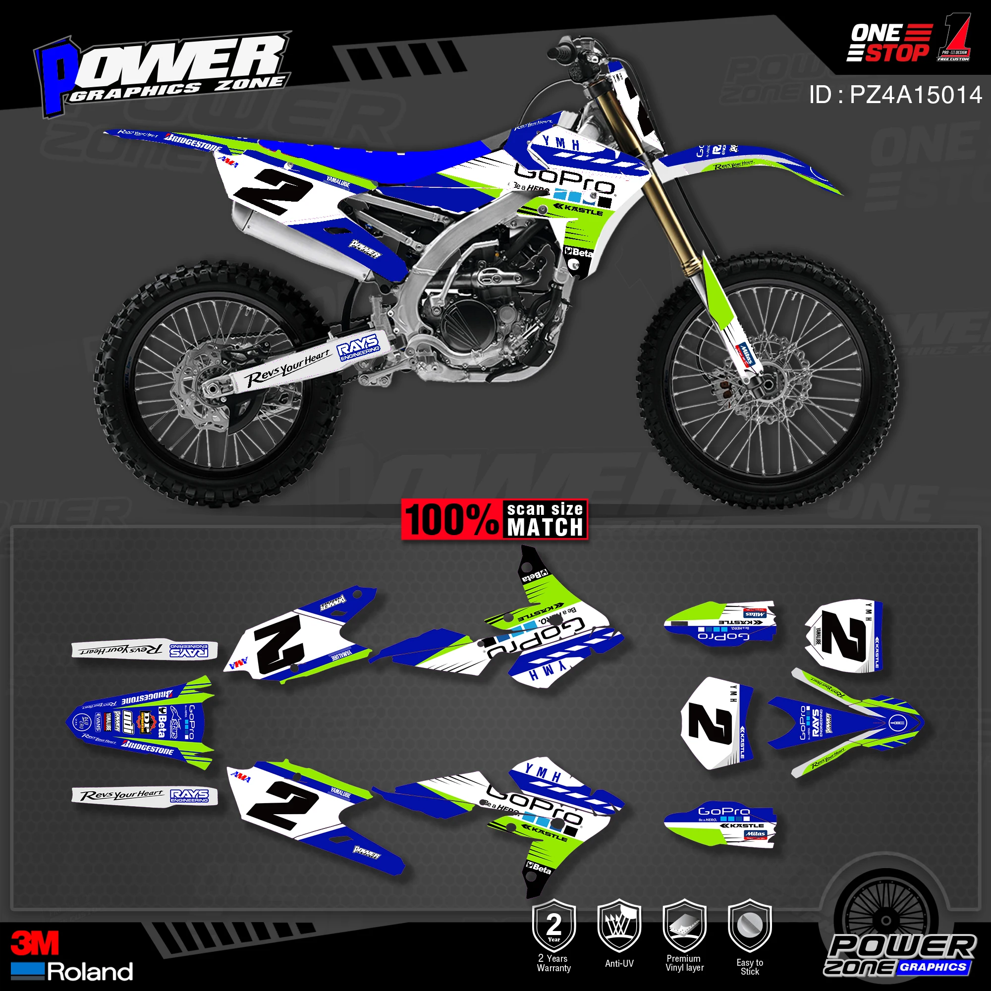Персонализированные графические фоны PowerZone Team наклейки 3M Набор наклеек для YAMAHA
