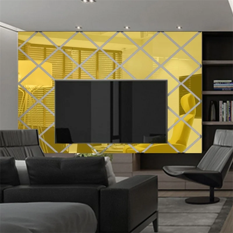 Бриллианты треугольники стены искусства 3D DIY Украшение на стену для дома