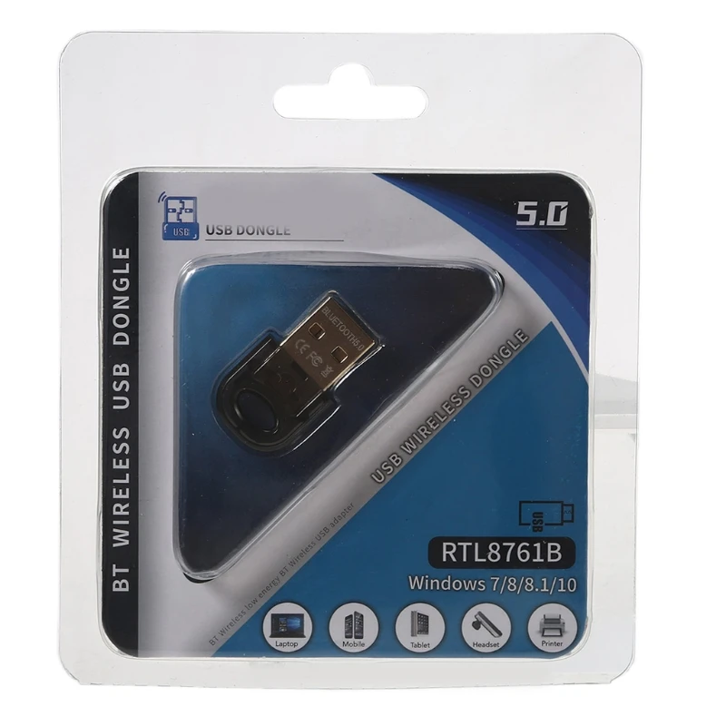 

RTL8761B Мини Bluetooth-совместимый 5,0 USB-адаптер беспроводной приемник передатчик для ноутбука наушников компьютера