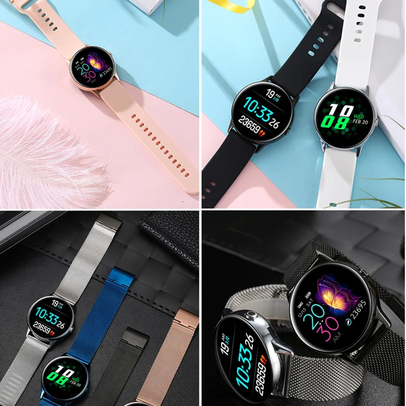 

2019 Latest DT88 Smart Watch Female 1.22inch Color Screen Women Smartwatch Heart Rate Blood Pressure Oxygen Waterproof ClocK
