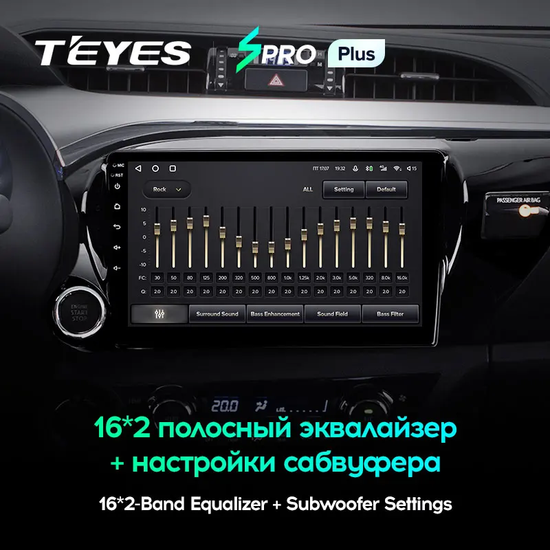 TEYES SPRO Plus Штатная магнитола For Тойота Хайлюкс Пикап Toyota Hilux Pick Up AN120 2015 - 2020 Android 10 до