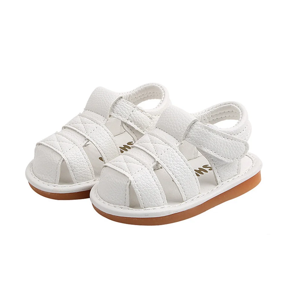 

Baby Sandals Cute PU Leather Flat Rubber Sole Shoes Baby Boys Sandalias Baby Girls Crystal Princess Shoes Infant Toddler