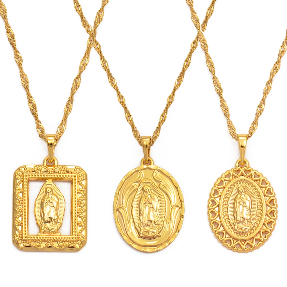 Ожерелье с подвеской Anniyo Дева Мария для женщин и девушек ювелирные изделия