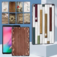 slim tablet case for samsung galaxy tab a 8 0 2019 t290 t295 simple wood series pattern durable back shell free stylus