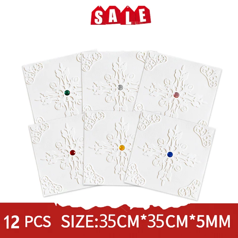 

12PCS Self Adhesive Panels Soundproof 3D Wall Sticker Waterproof 3D Wallpaper wall Living Room Children's Room Home Decora